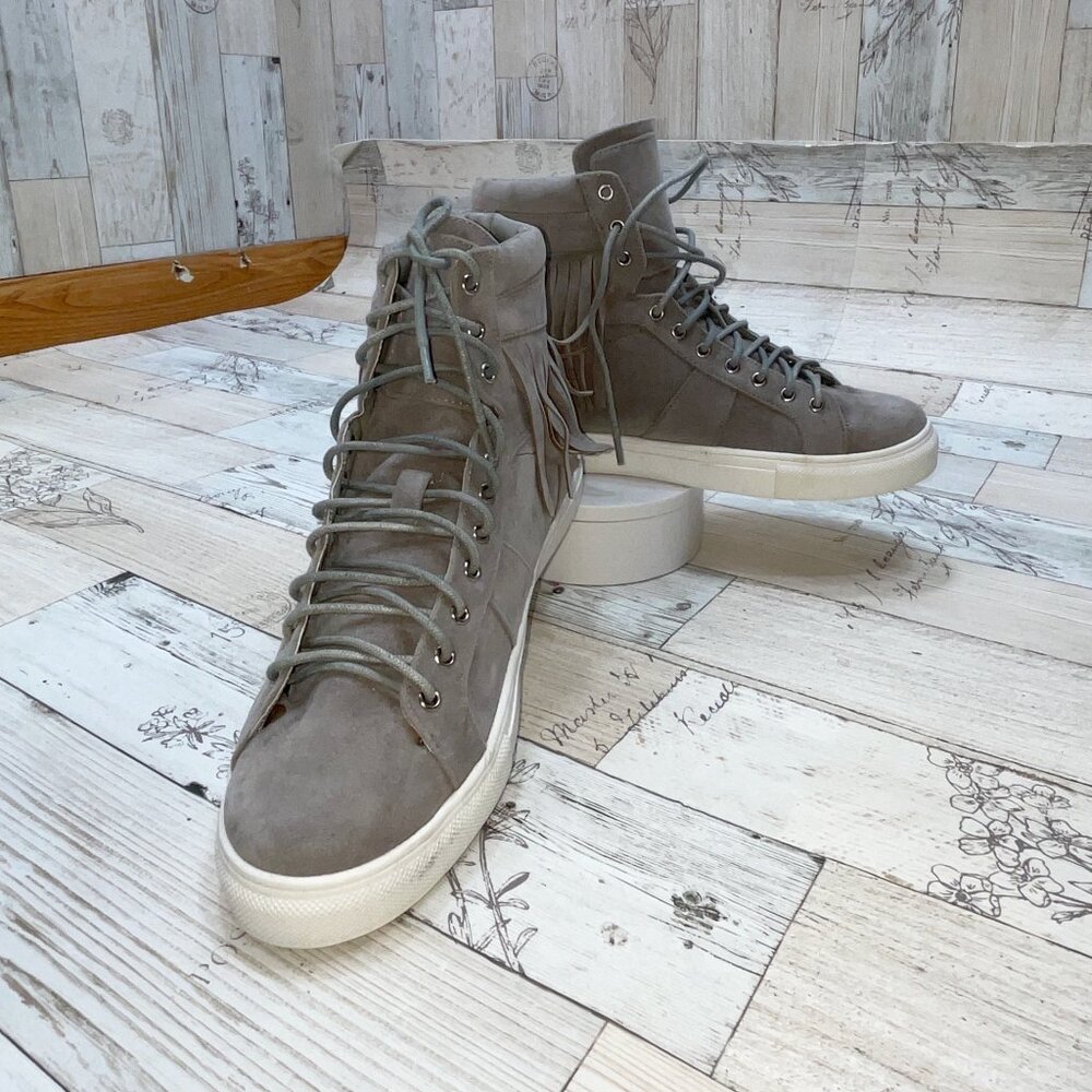 Guilty Soles Eliza Grey Fringe High-tops
